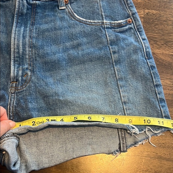 Abercrombie & Fitch Blue Jean Shorts Distressed Cut-Off Style - Picture 8 of 10